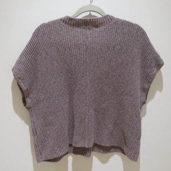 FREE PEOPLE BEACH Freya Ribbed Knit Sweater Top in Cashmere Lilac - Size XL - Picture 7 of 12